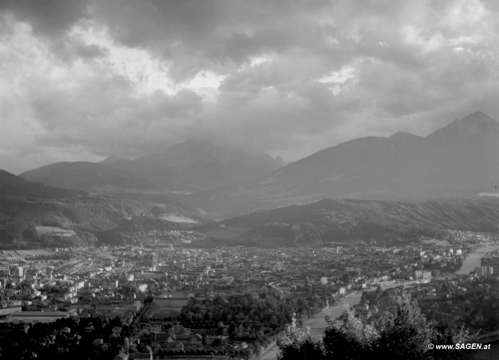 Blick auf Innsbruck September 1960