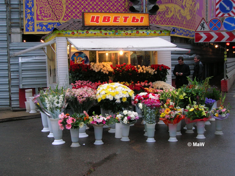 Blumengeschäft im Zentrum Moskaus