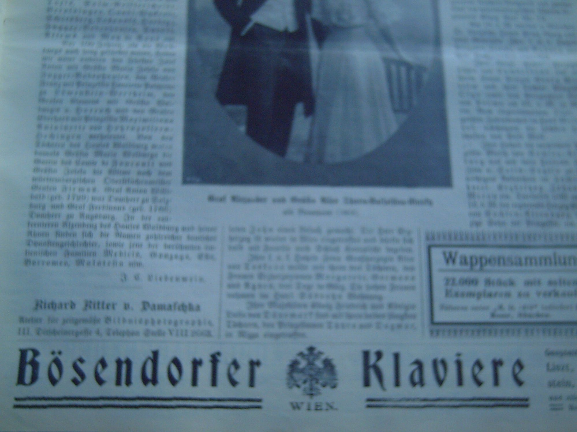 Boesendorfer Klaviere Werbung 1912