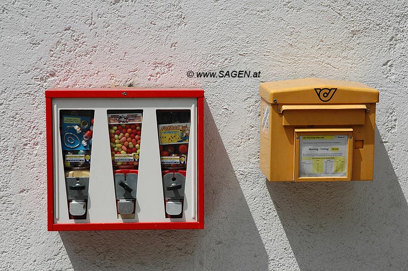 Briefkasten, Kaugummi-Automat