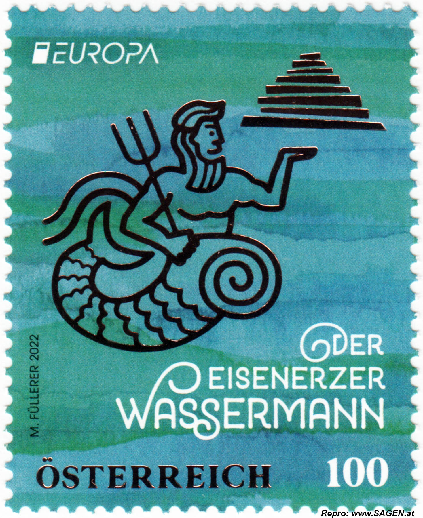 Briefmarke Der Eisenerzer Wassermann