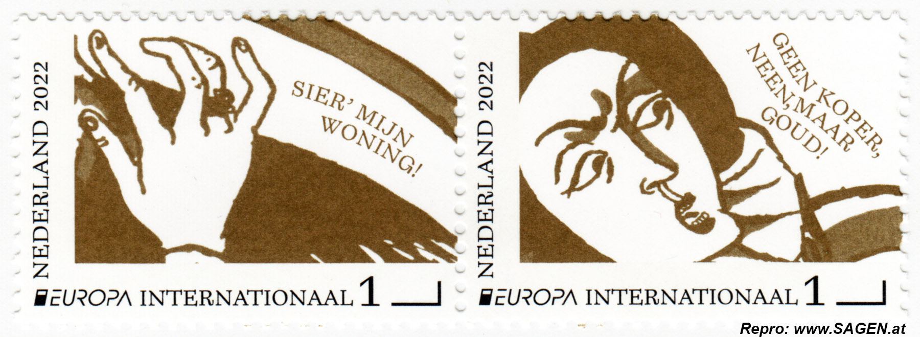 Briefmarken Niederlande: Die Frau von Stavoren