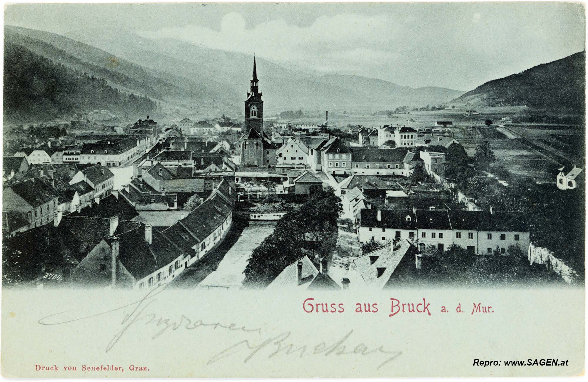 Bruck an der Mur, Mondscheinkarte 1899