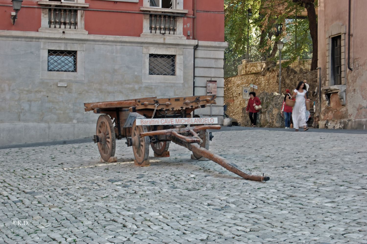 Carrara - Modell eines Fuhrwerks aus Michelangelos Zeiten