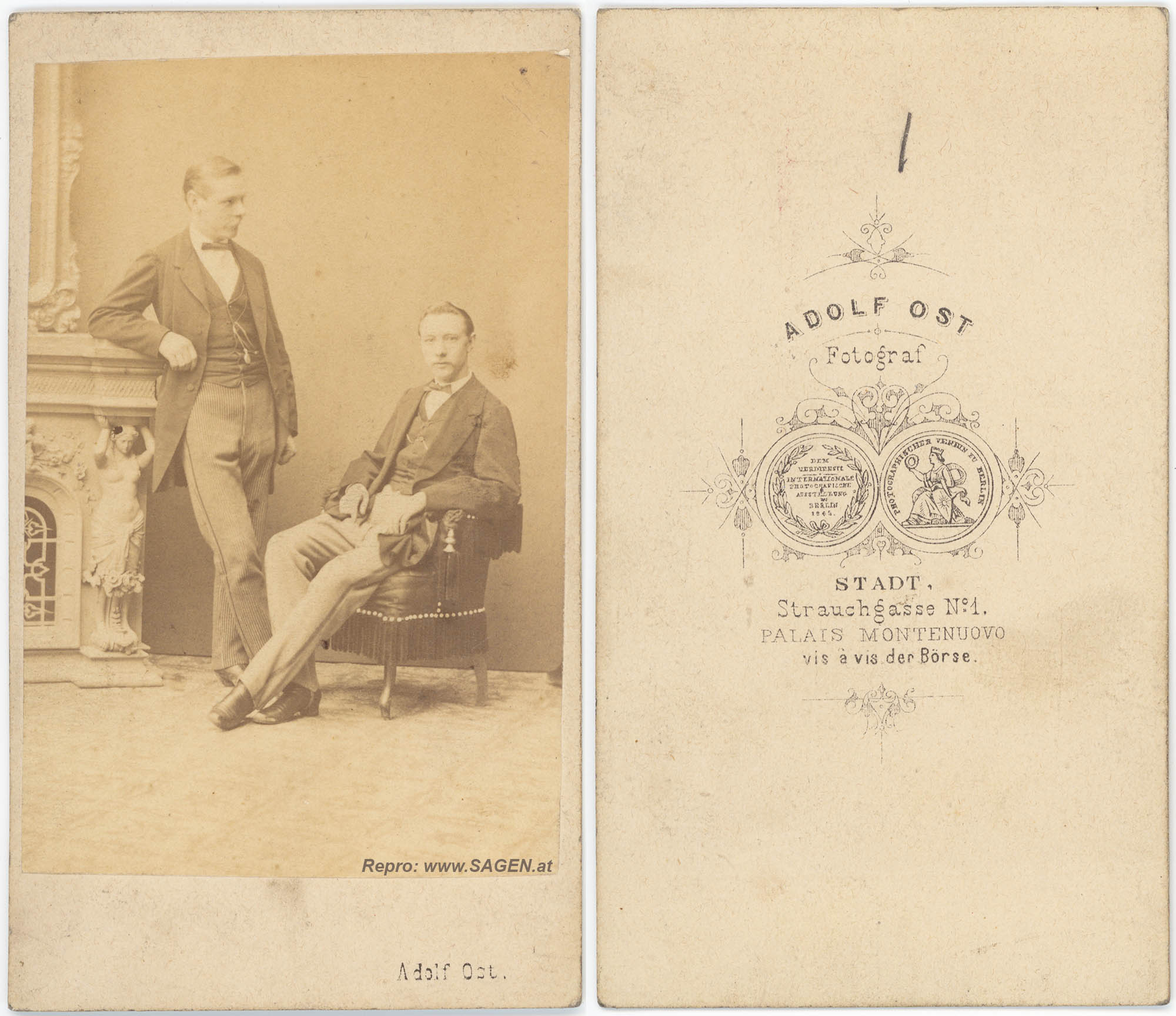 CdV Brüder, Fotograf Adolf Ost Wien 1860er Jahre