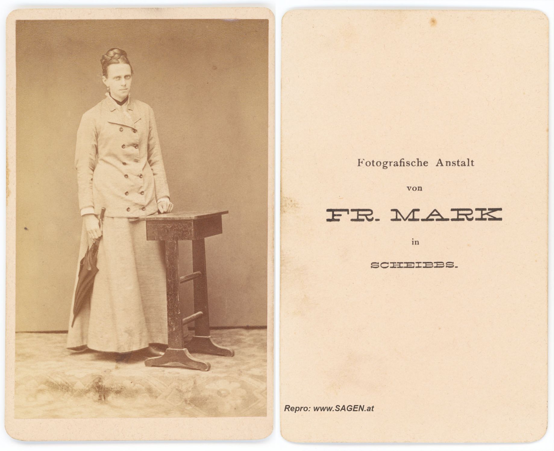 CdV-Damenporträt Franz Mark, Scheibbs