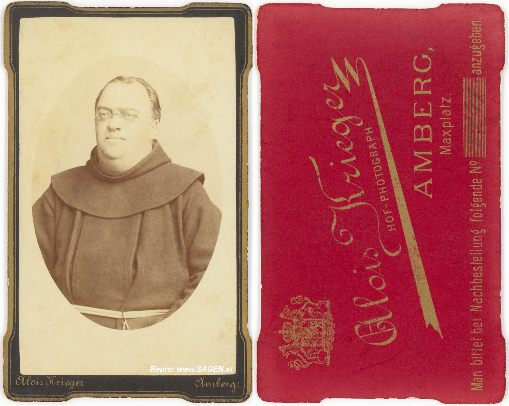CdV Geistlicher, Alois Krieger Amberg, Bayern