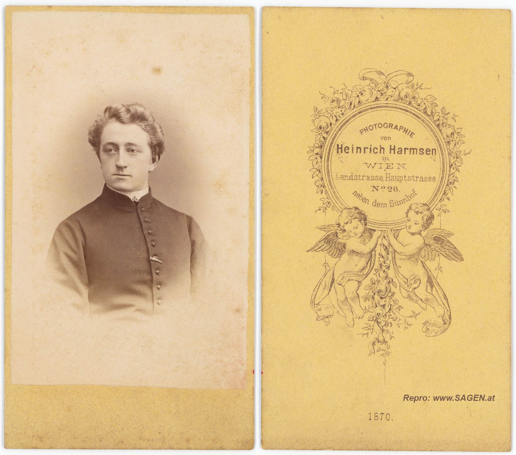 CdV Herrenporträt Atelier Heinrich Harmsen 1870