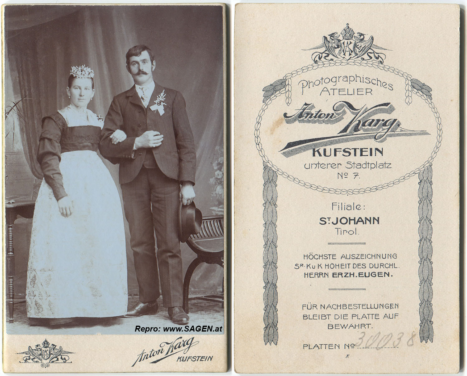 CdV Hochzeitspaar