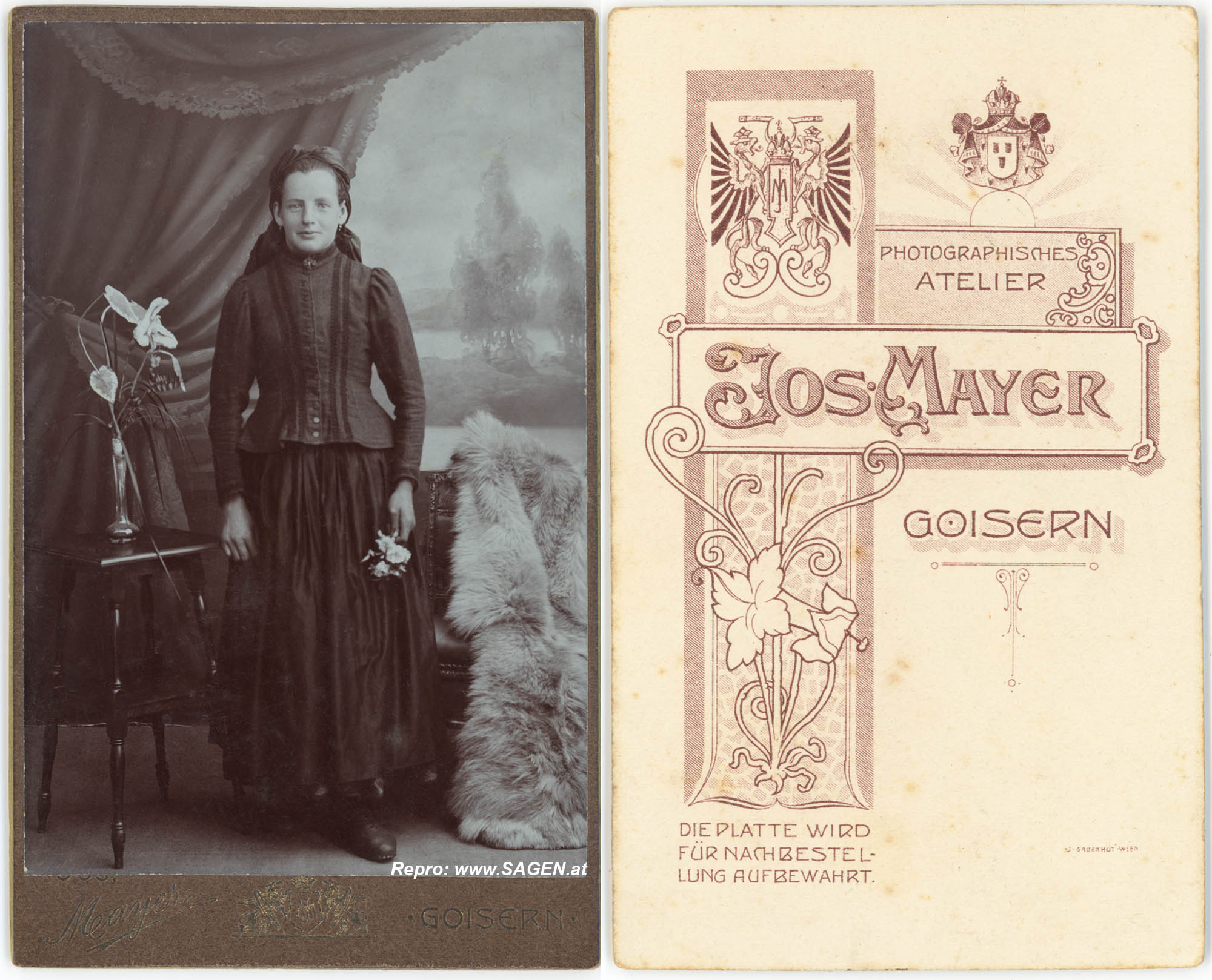 CdV Porträt einer Dame in Goisern