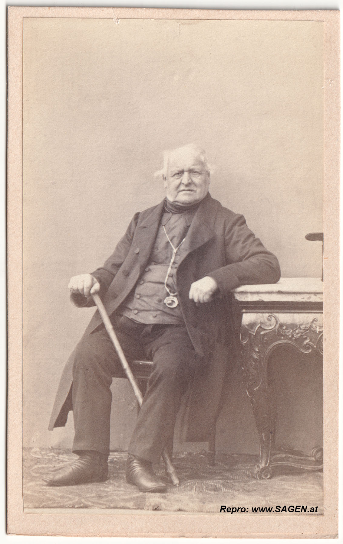 CdV Porträt eines Herren 1860er Jahre