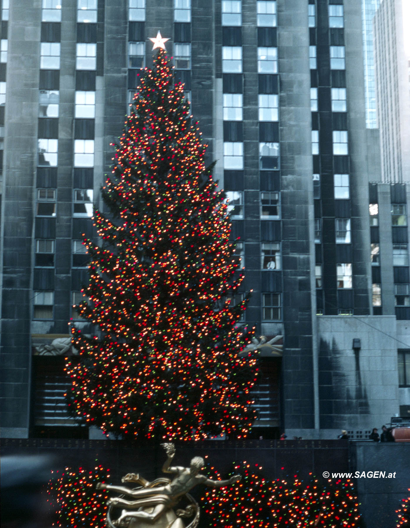 Christbaum Rockefeller Center  in New York City Dezember 1978