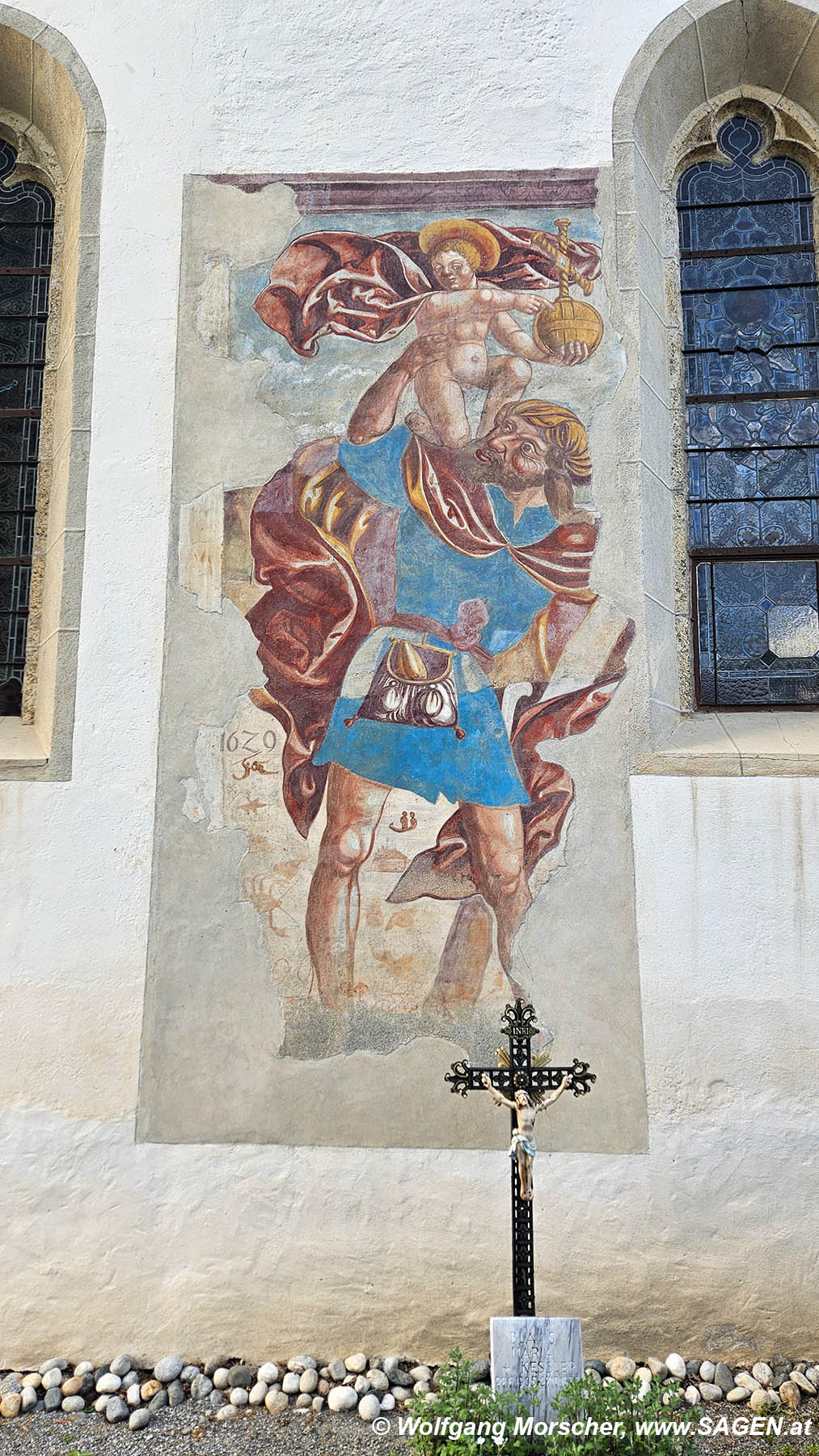 Christophorus Fresko Pfarrkirche Tartsch