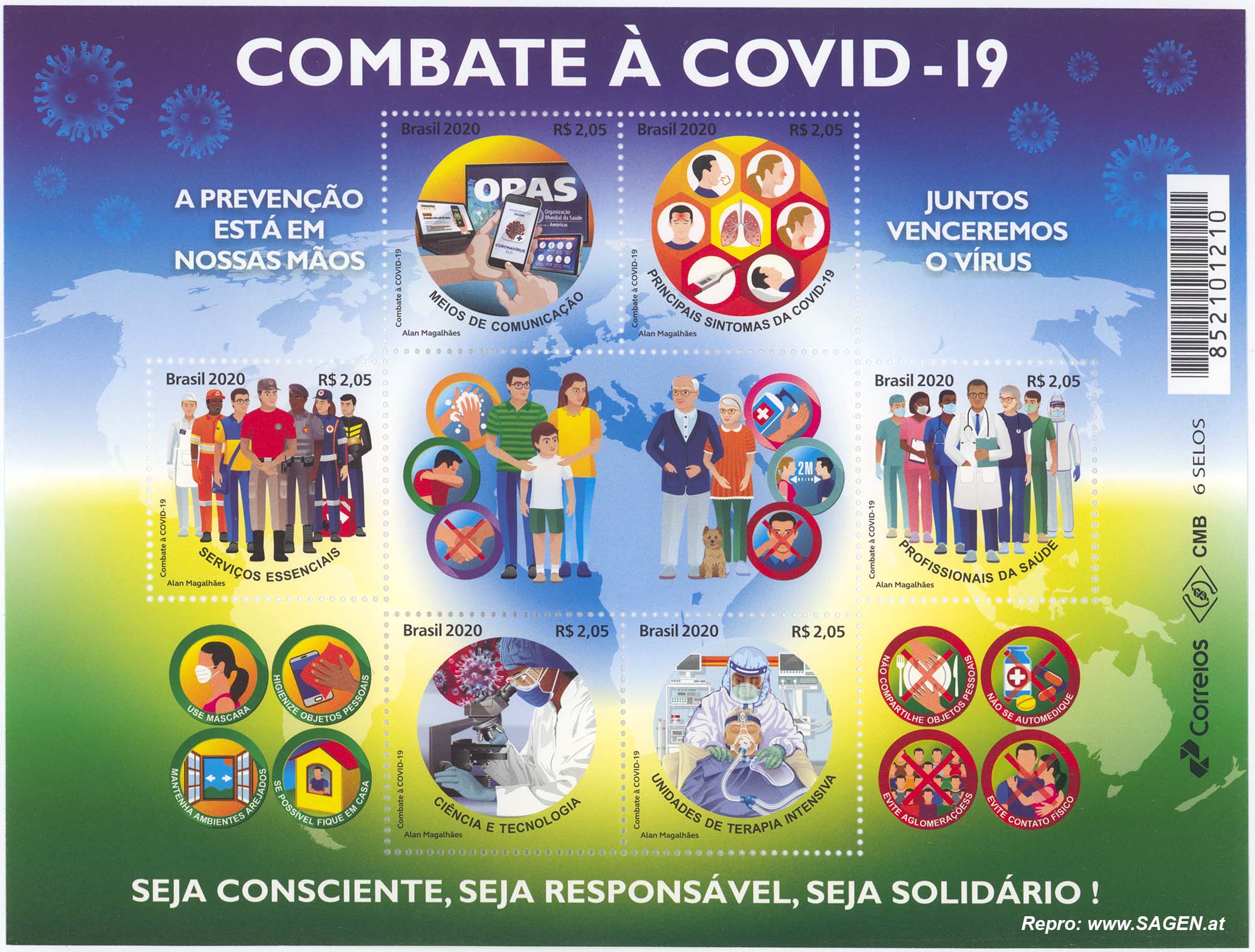 COVID-19 / Corona Briefmarken