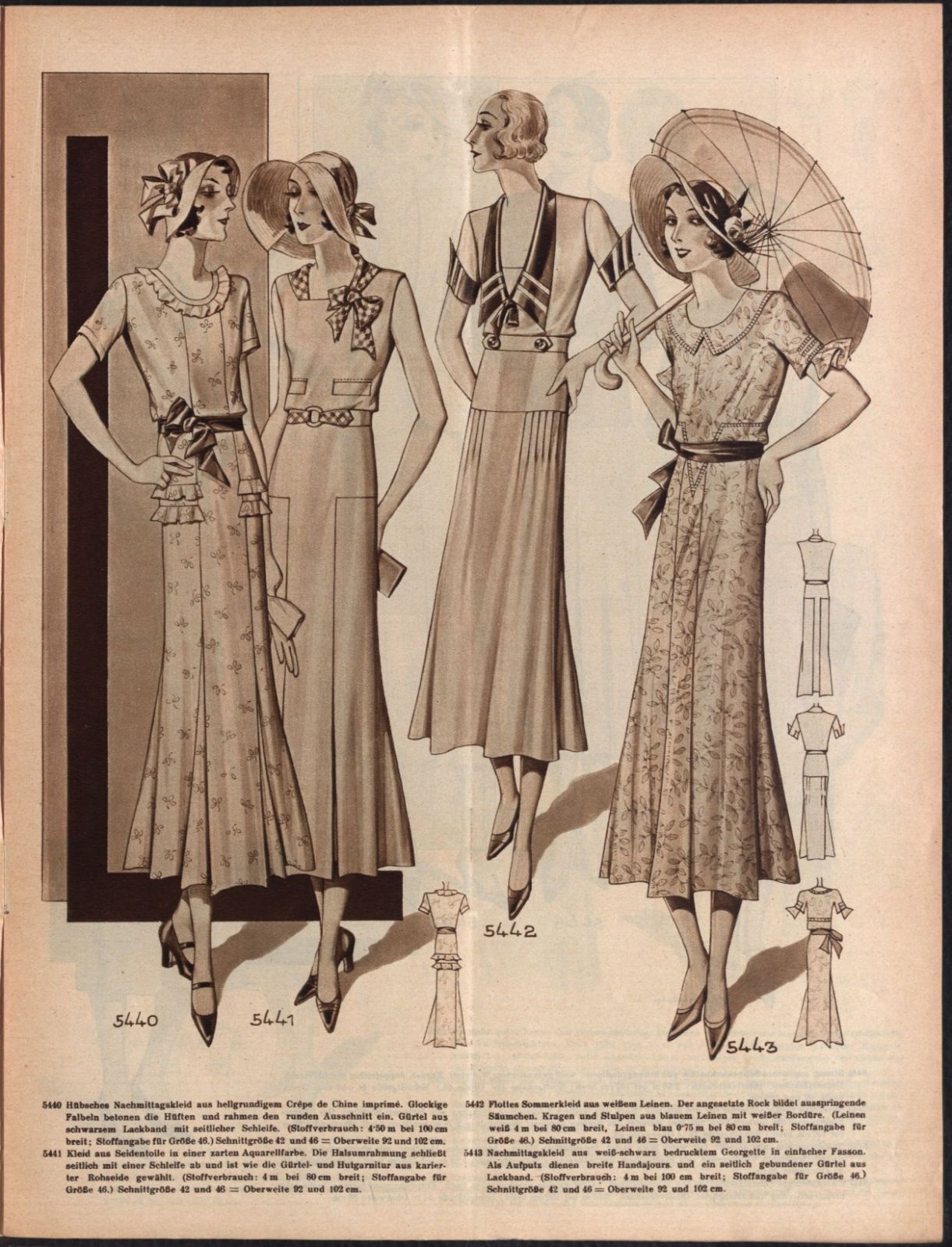 Damenmode Österreich 1932