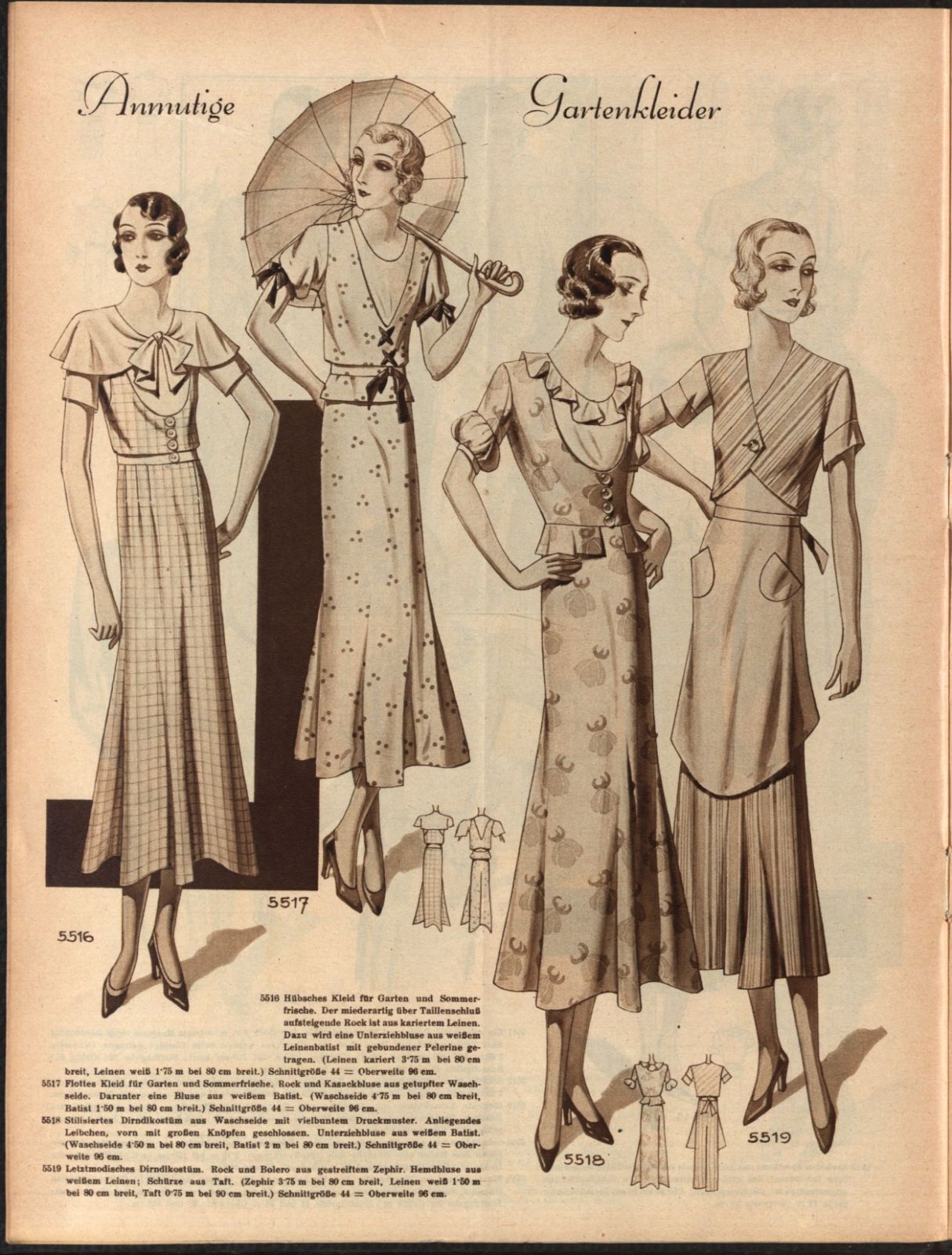 Damenmode Österreich 1932