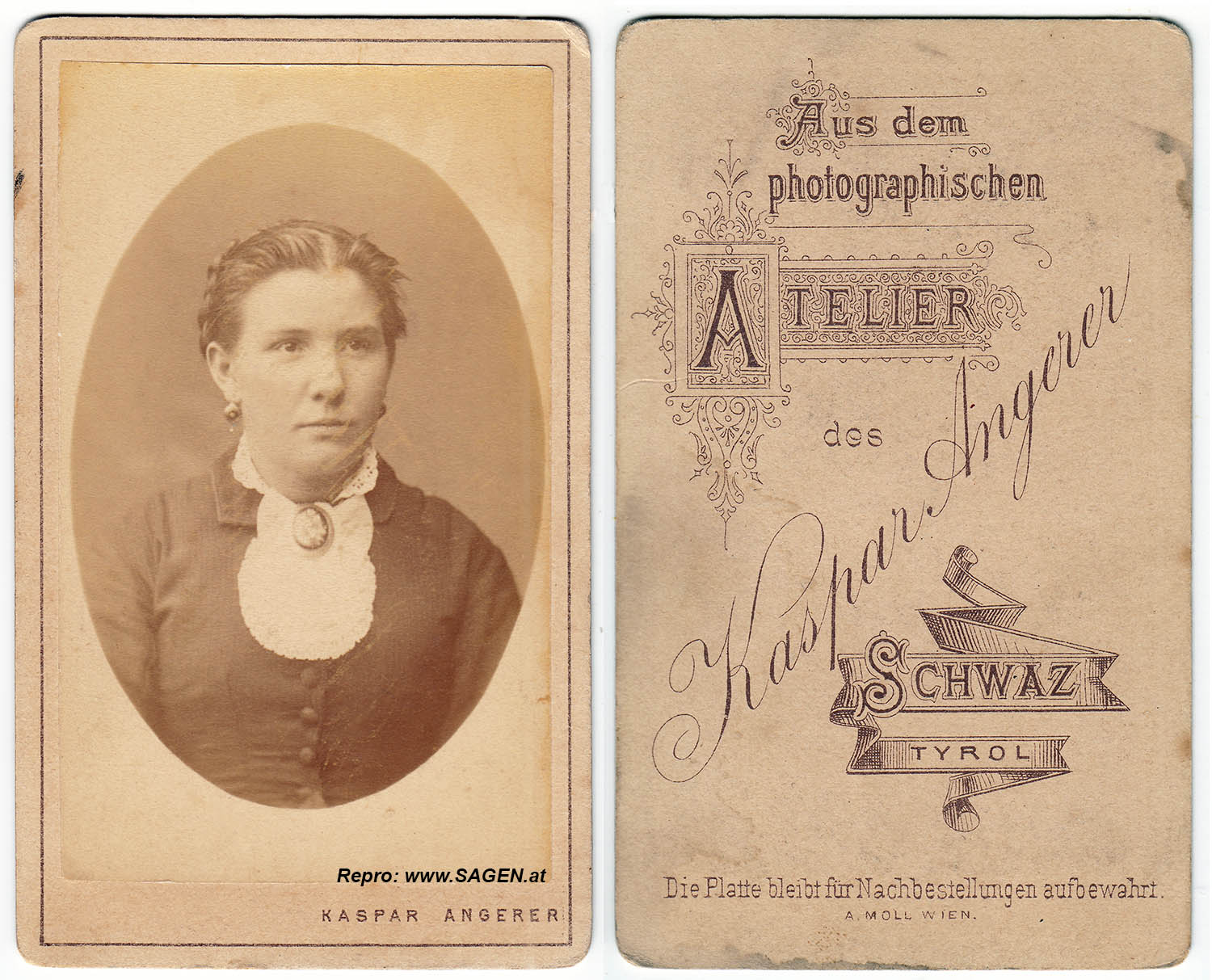 Damenporträt Atelier Kaspar Angerer, Schwaz