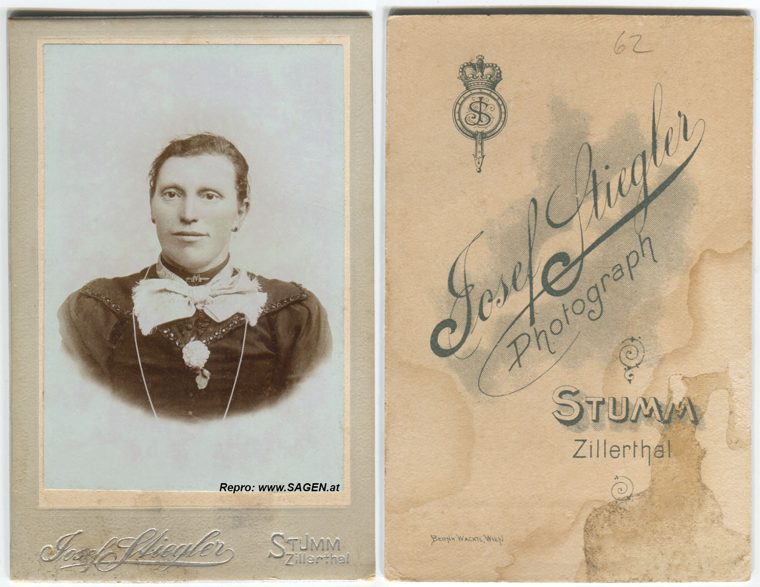 Damenporträt, Atelier Stiegler, Stumm, Zillertal