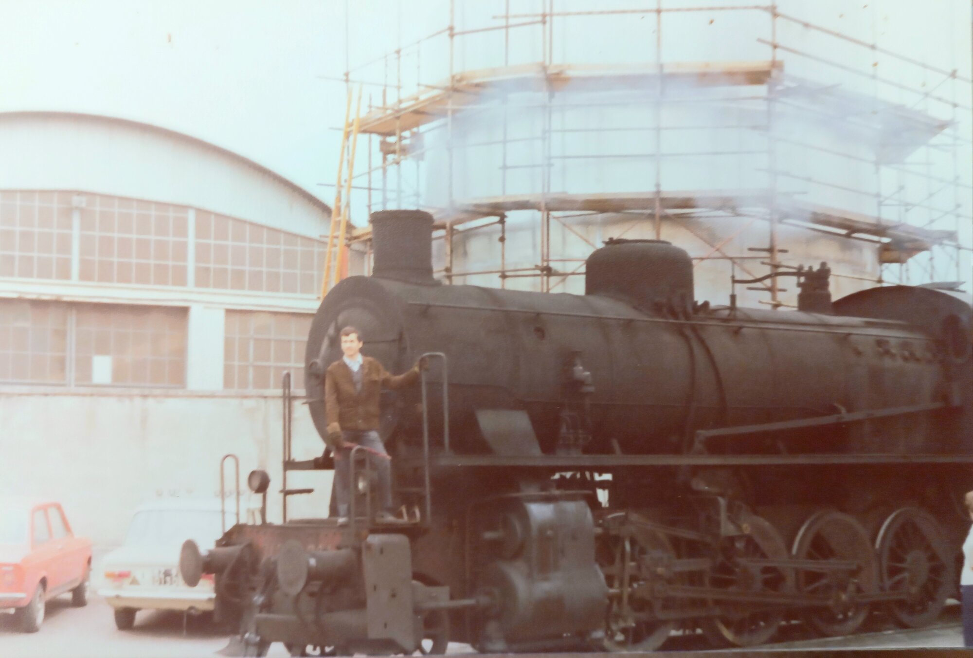 Dampflokomotive 740.224 in Bozen im Jahr 1977