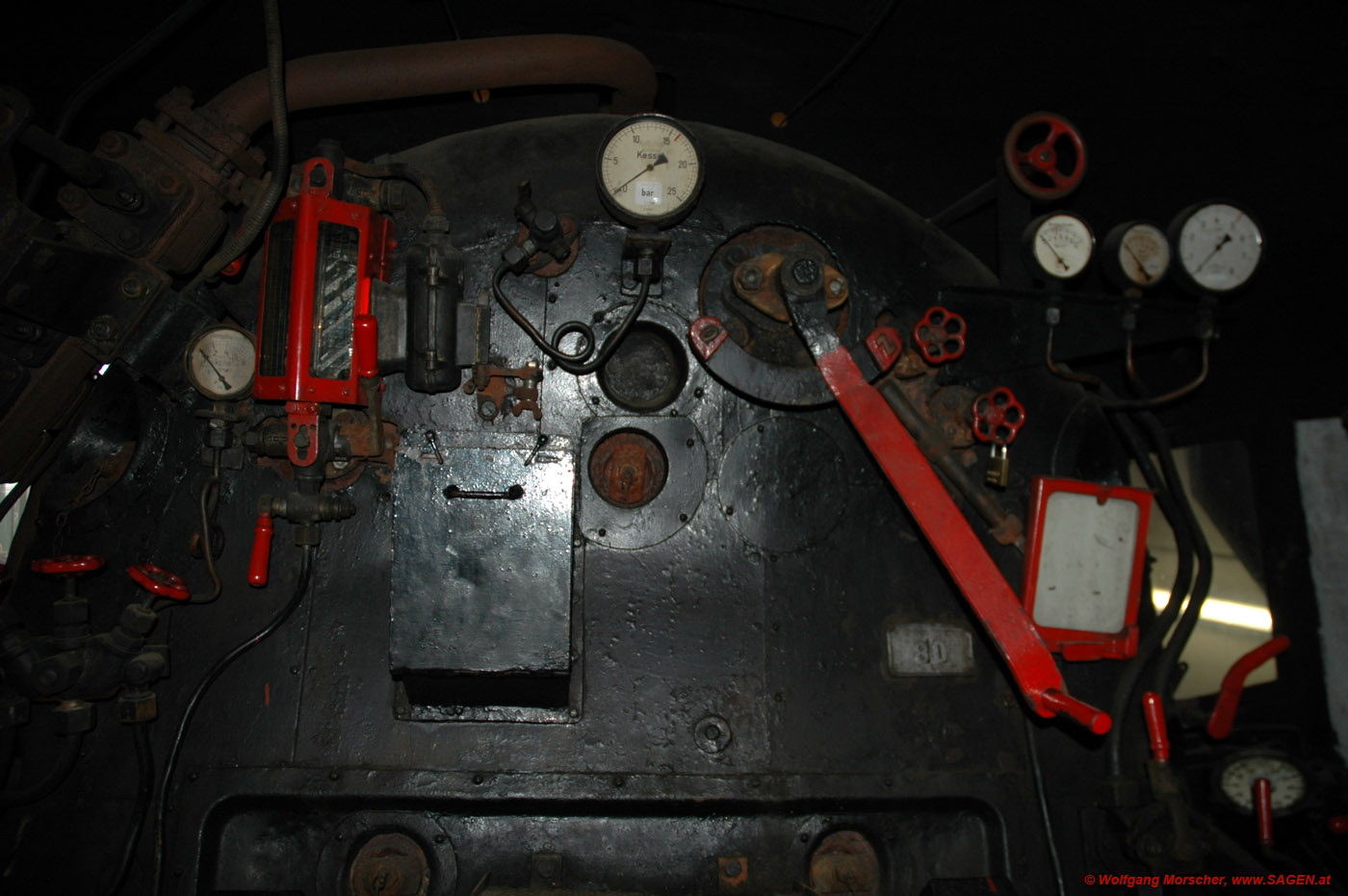 Dampflokomotive - im Führerstand