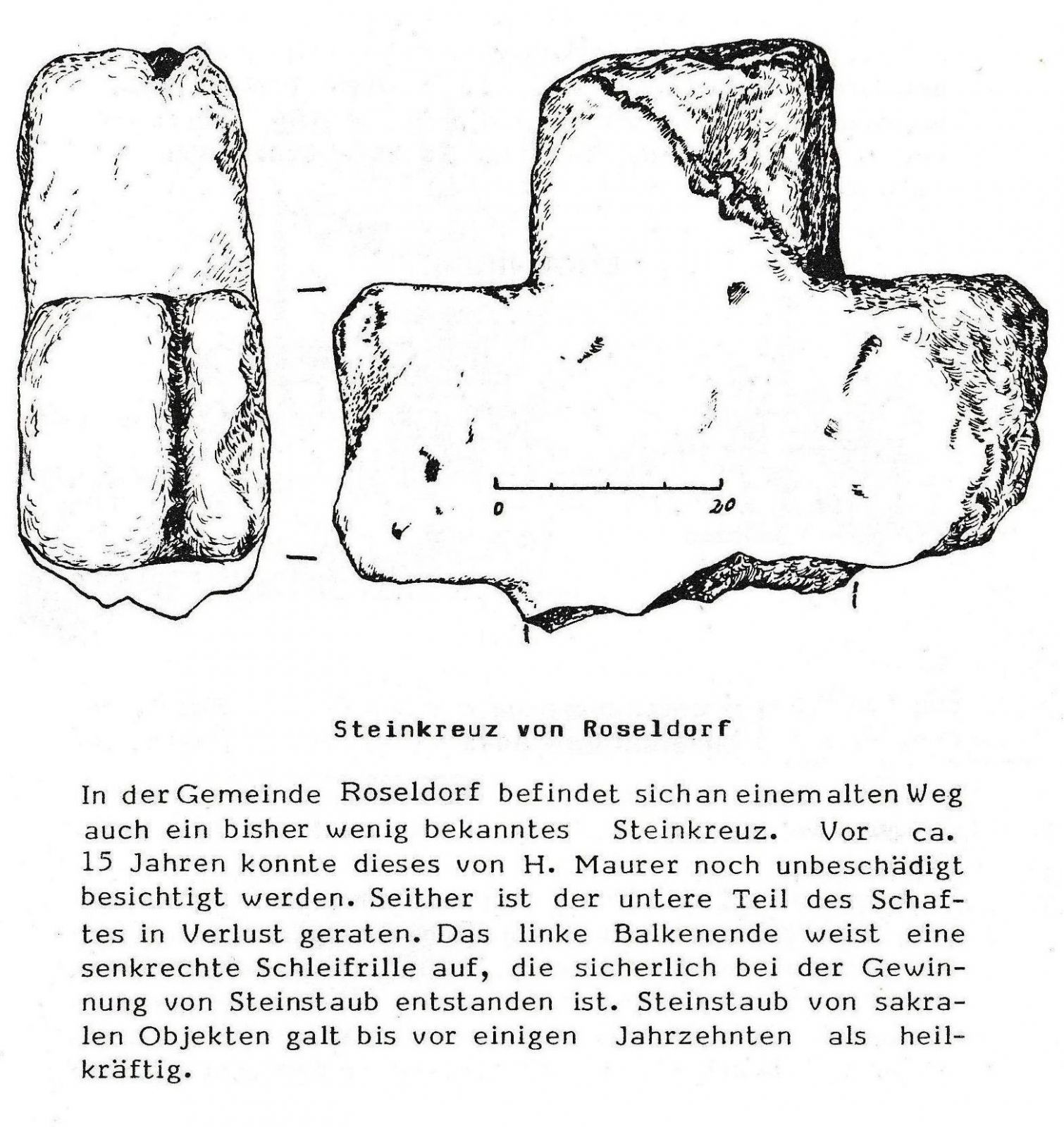 Das Steinkreuz von Roseldorf, Bezirk Hollabrunn, Niederösterreich