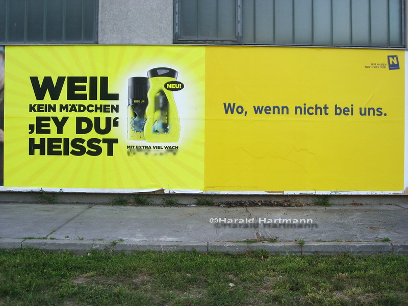 Dialog zweier Plakate in Wien