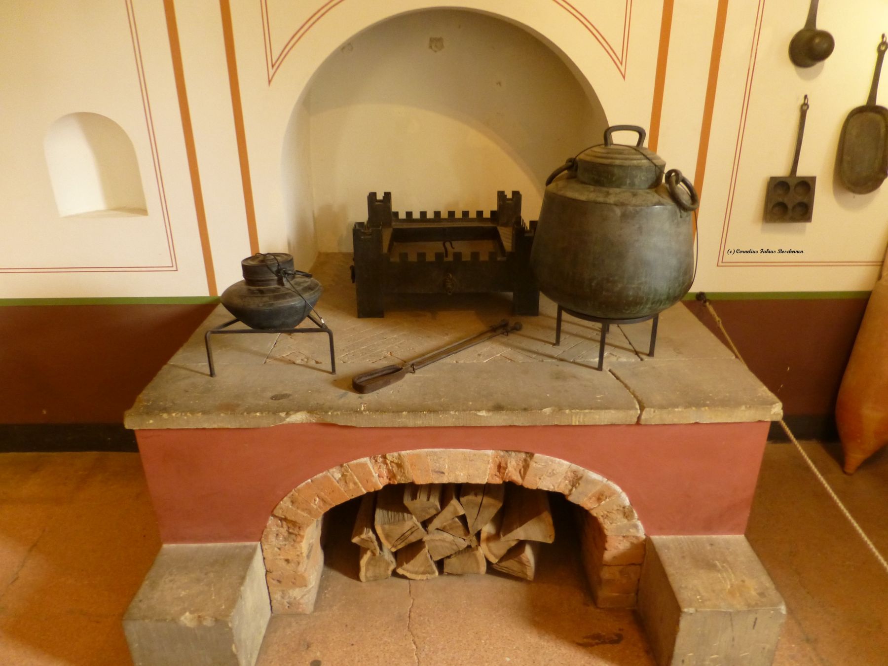 Die Culina im Pompejanum, die antike Küche.