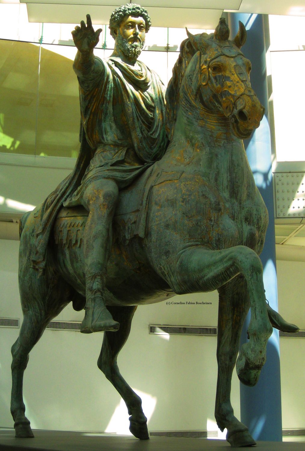 Die gewaltige Reiterstatue des römischen Kaisers Marcus Aurelius.