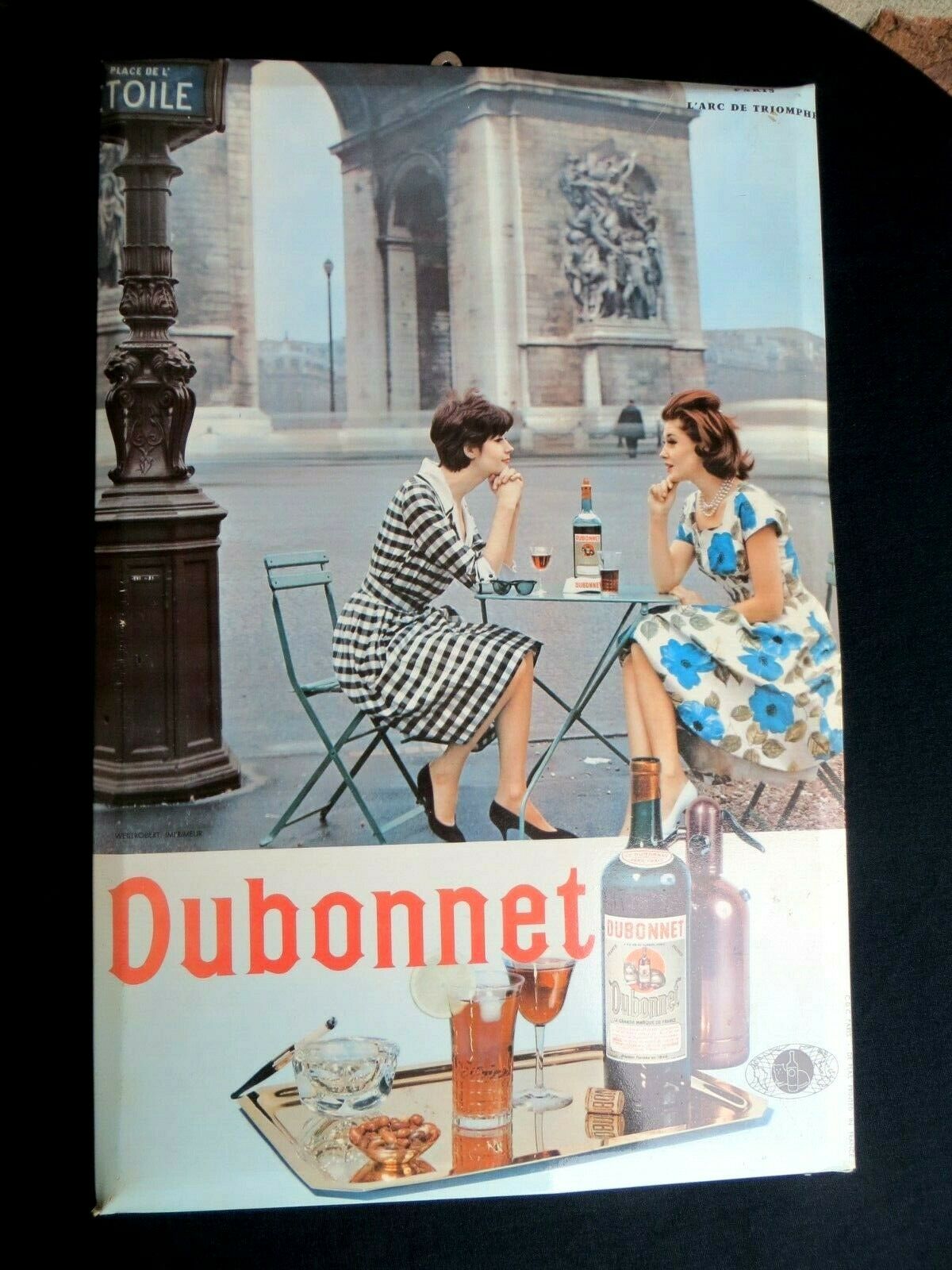 Dubonnet Werbung Emailloidschild Frankreich 1961
