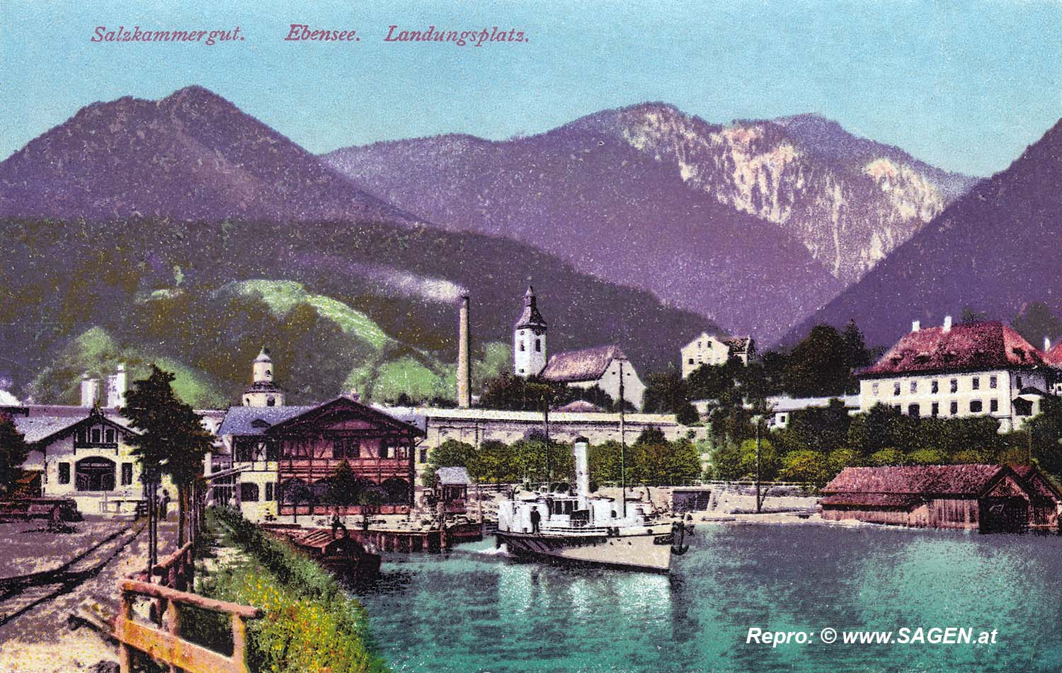 Ebensee Landungsplatz 1906