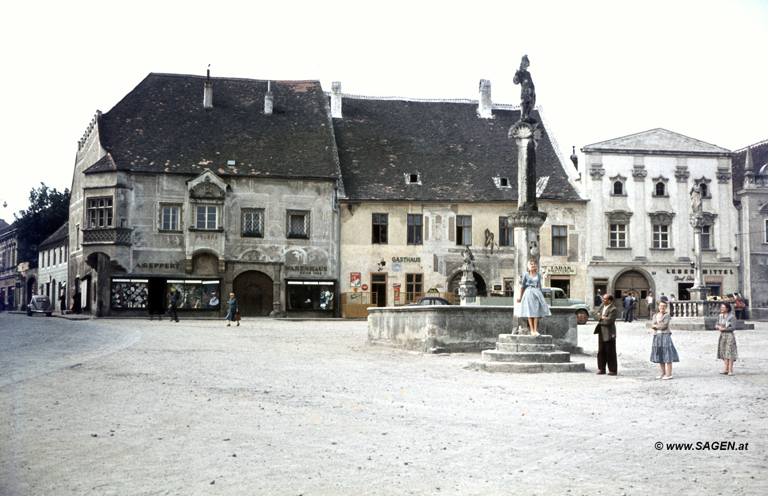 Eggenburg, Stadtplatz, 1960er-Jahre
