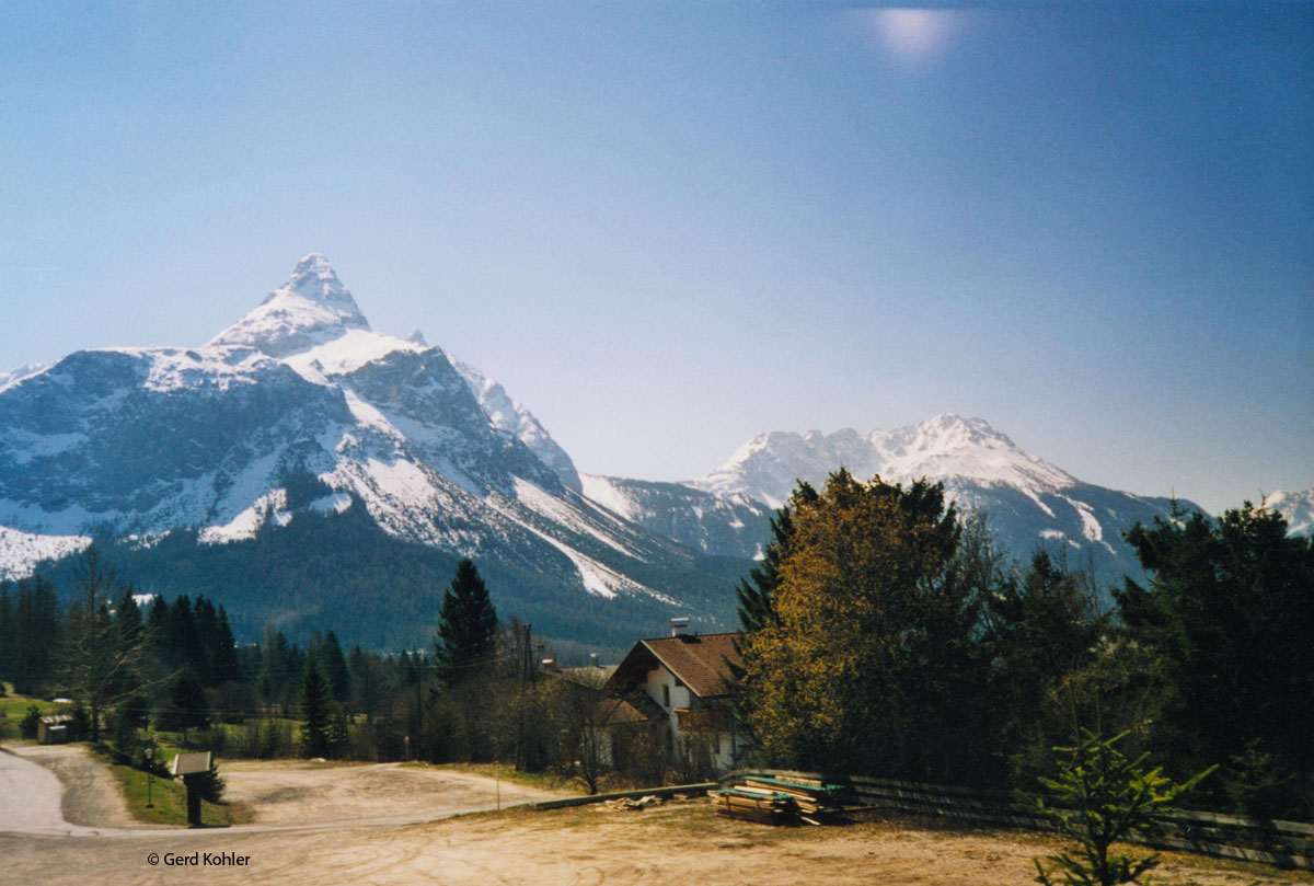 Ehrwald, Ehrwalder Sonnenspitze und Zugspitzmassiv