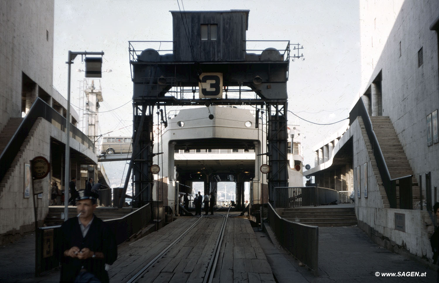 Fähre mit Bahntransport 1964