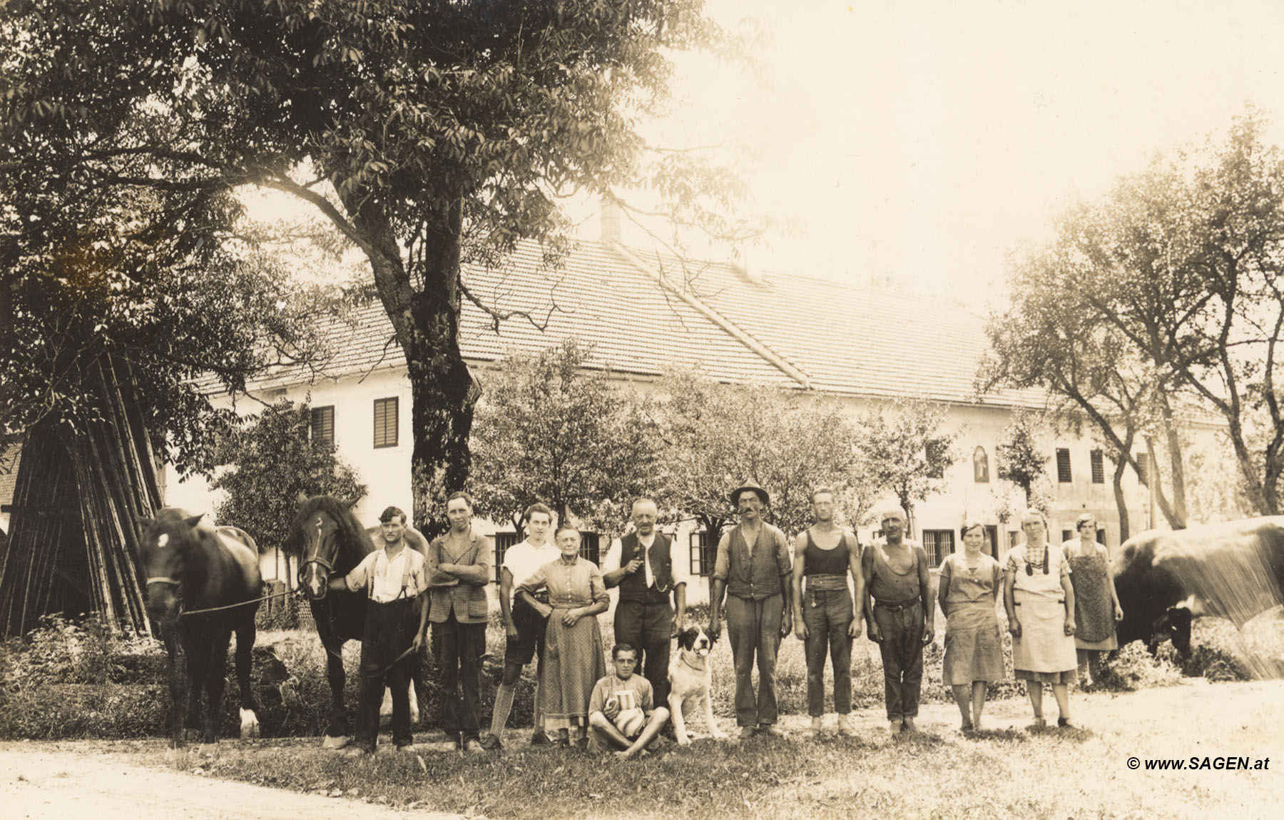 Familienporträt Bauernhof