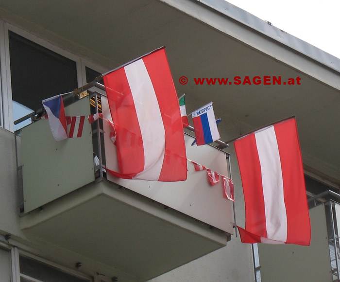 Fanbalkon am Südring in Innsbruck