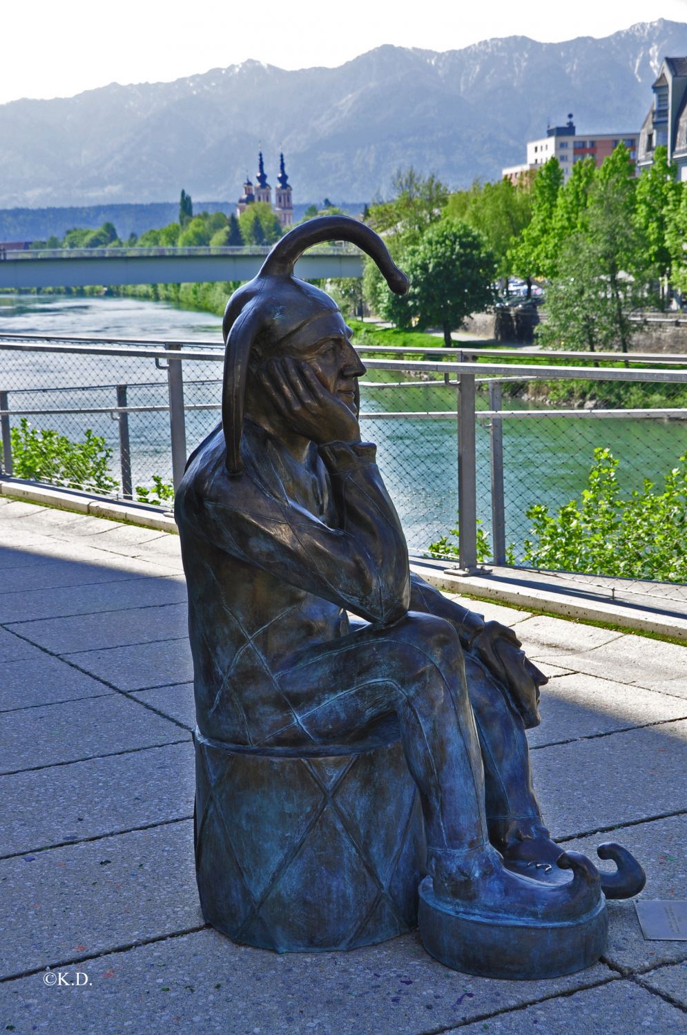 Faschingsnarr am Drauufer in Villach