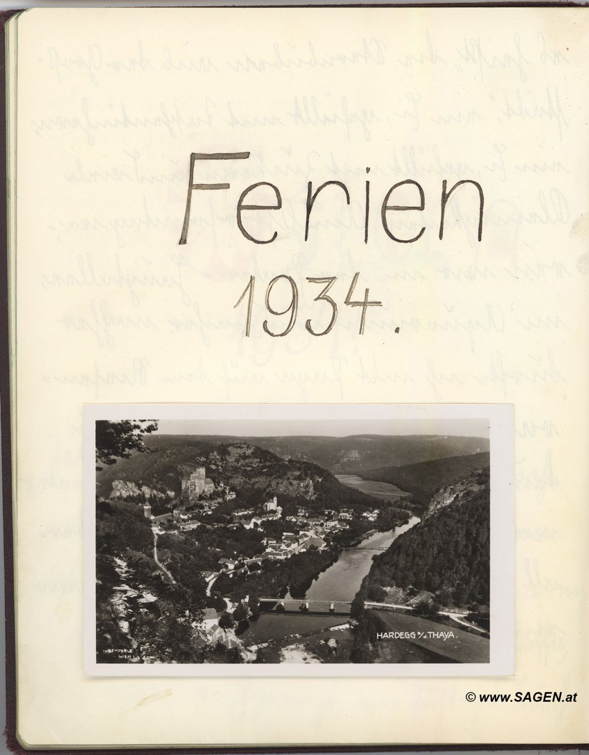 Ferien-Tagebuch Elfriede R. 1932 - 1934