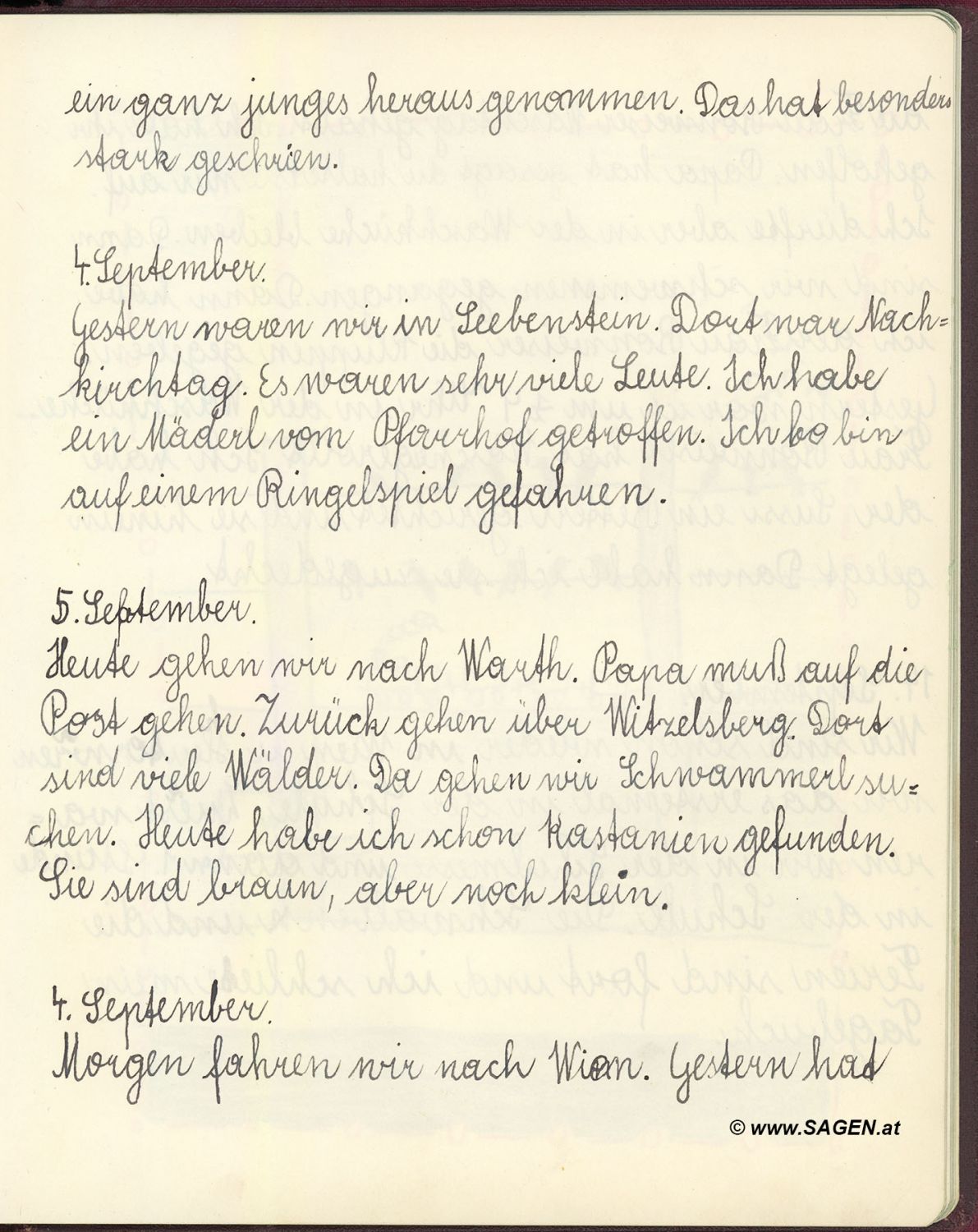 Ferien-Tagebuch Elfriede R. 1932 - 1934
