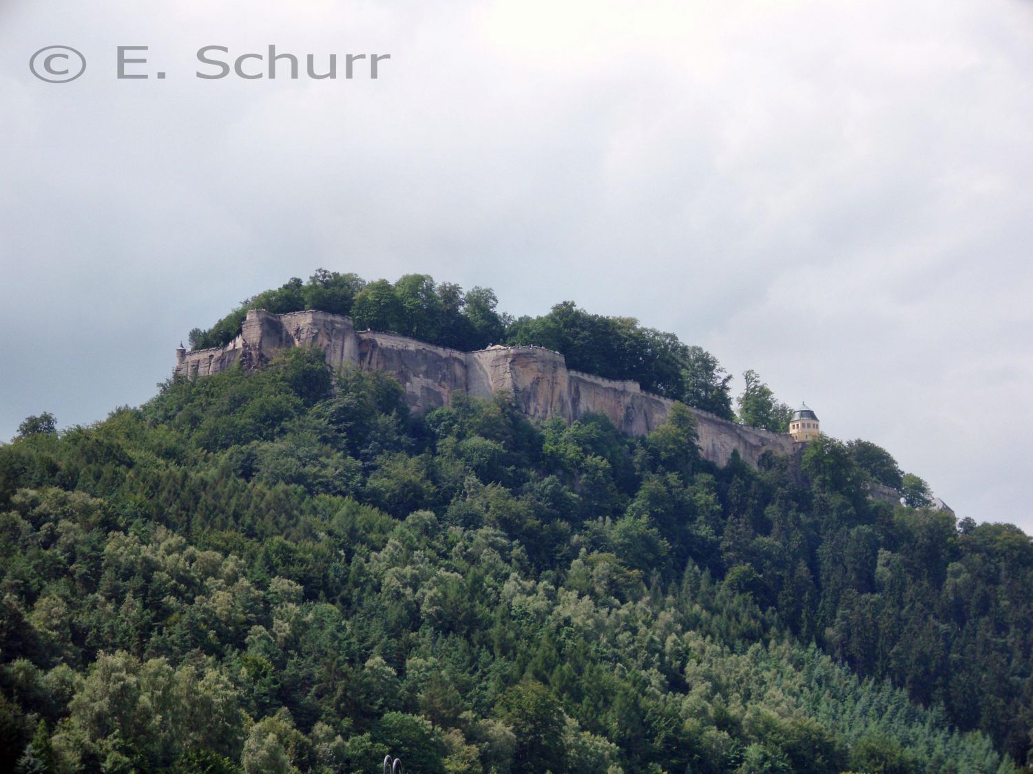 Festung, vom Ort Königstein aus gesehen