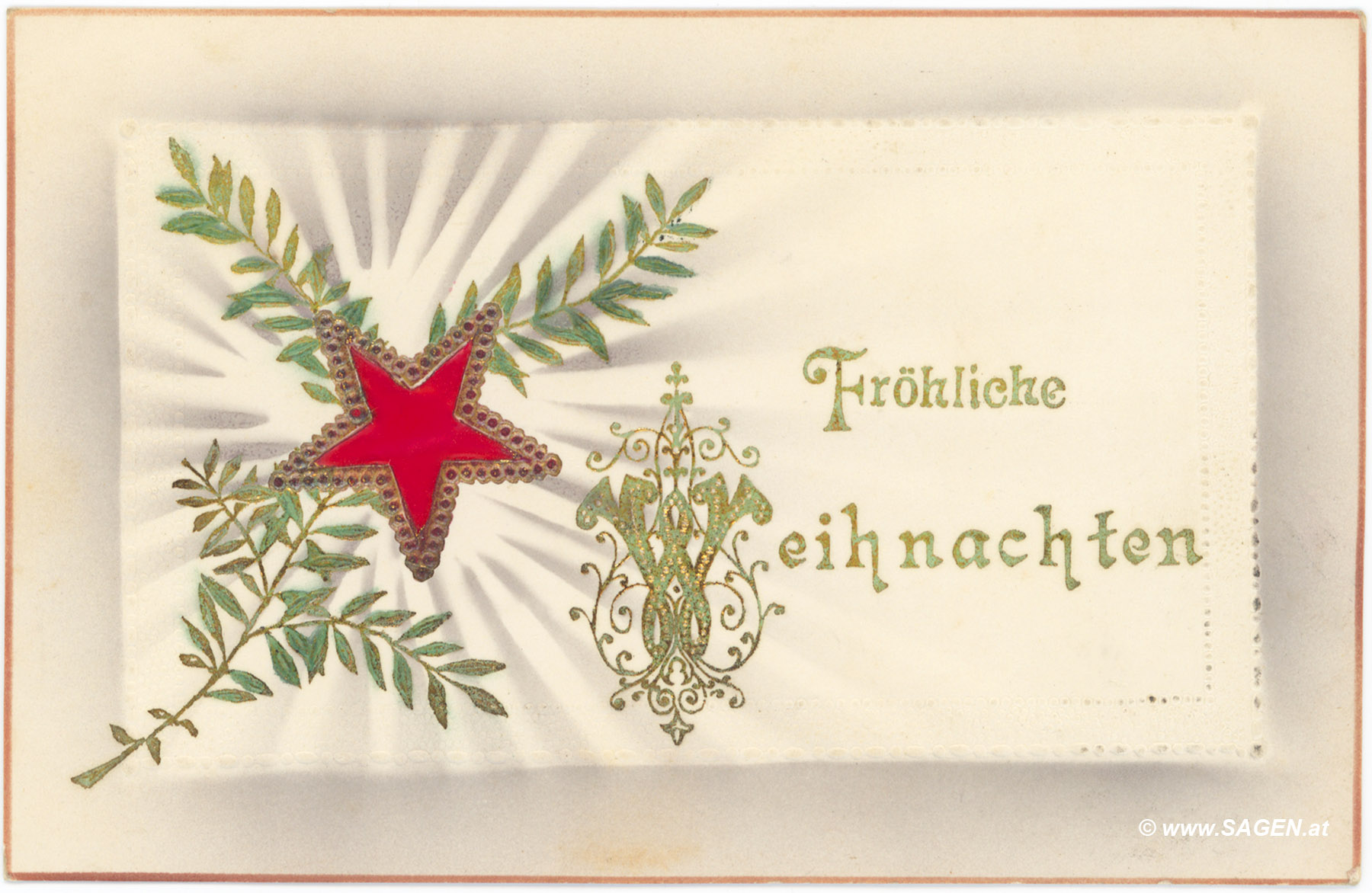 Fröhliche Weihnachten, Postkarte