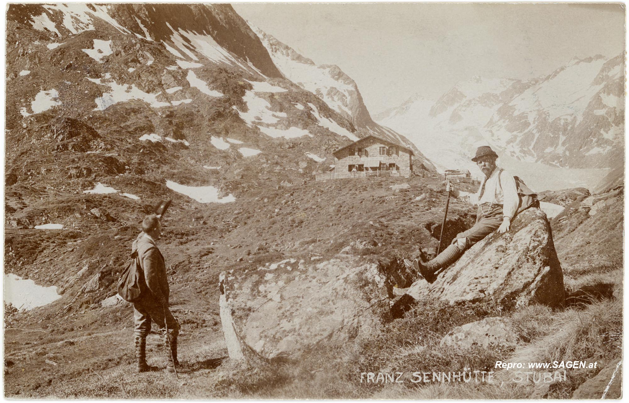 Franz-Senn-Hütte im Jahr 1906