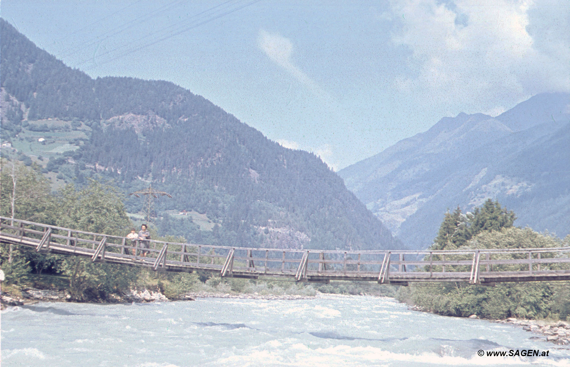 Fußgängerbrücke über die Isel in Huben, Osttirol