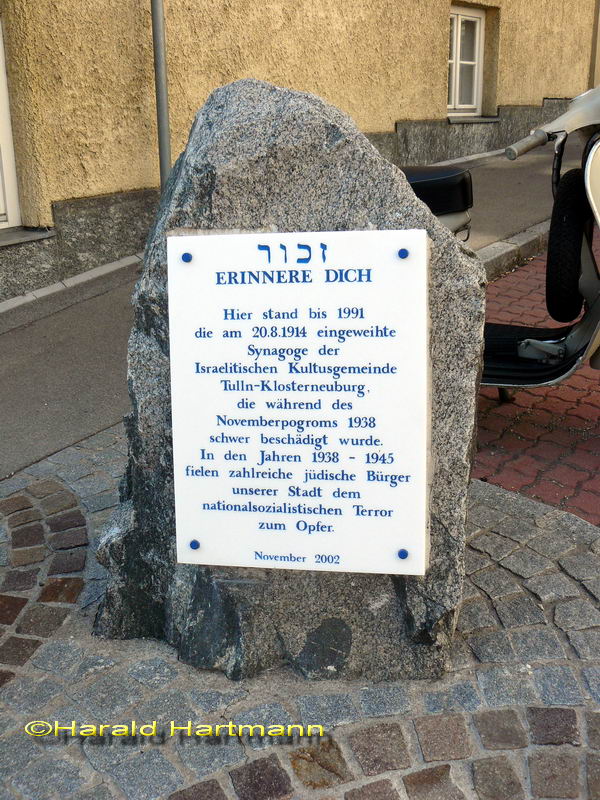 Gedenkstein Synagoge-Klosterneuburg 2