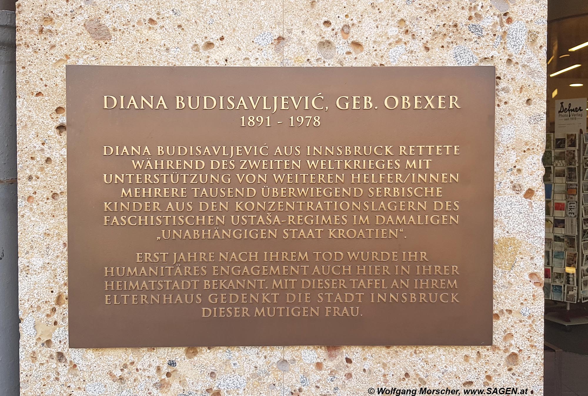 Gedenktafel Diana Budisavljević