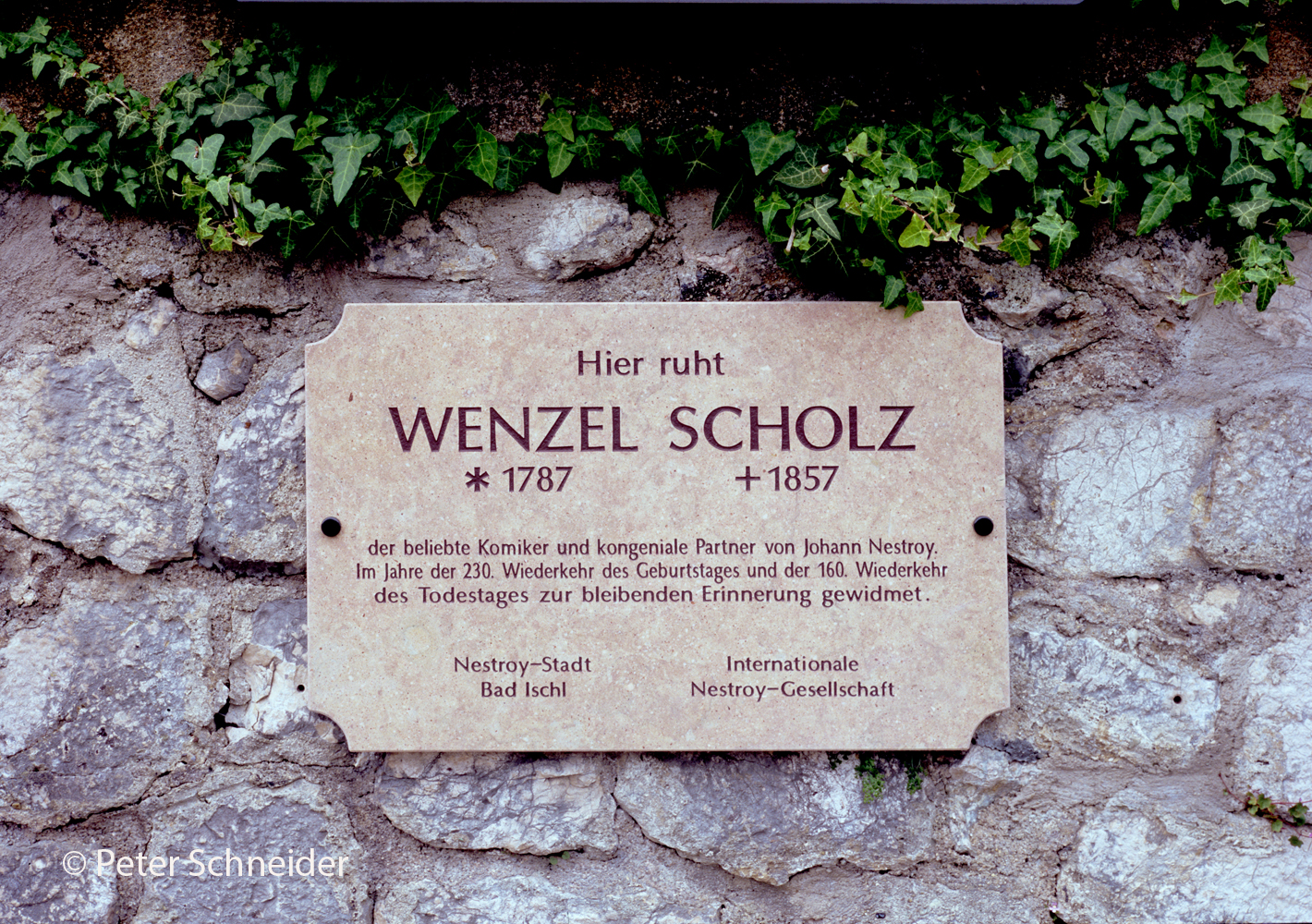 Gedenktafel für Wenzel Scholz