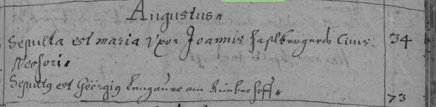 Georg_Lengauer+26.8-1673 Totenbuch d. Pfarre Neumarkt i.M.
