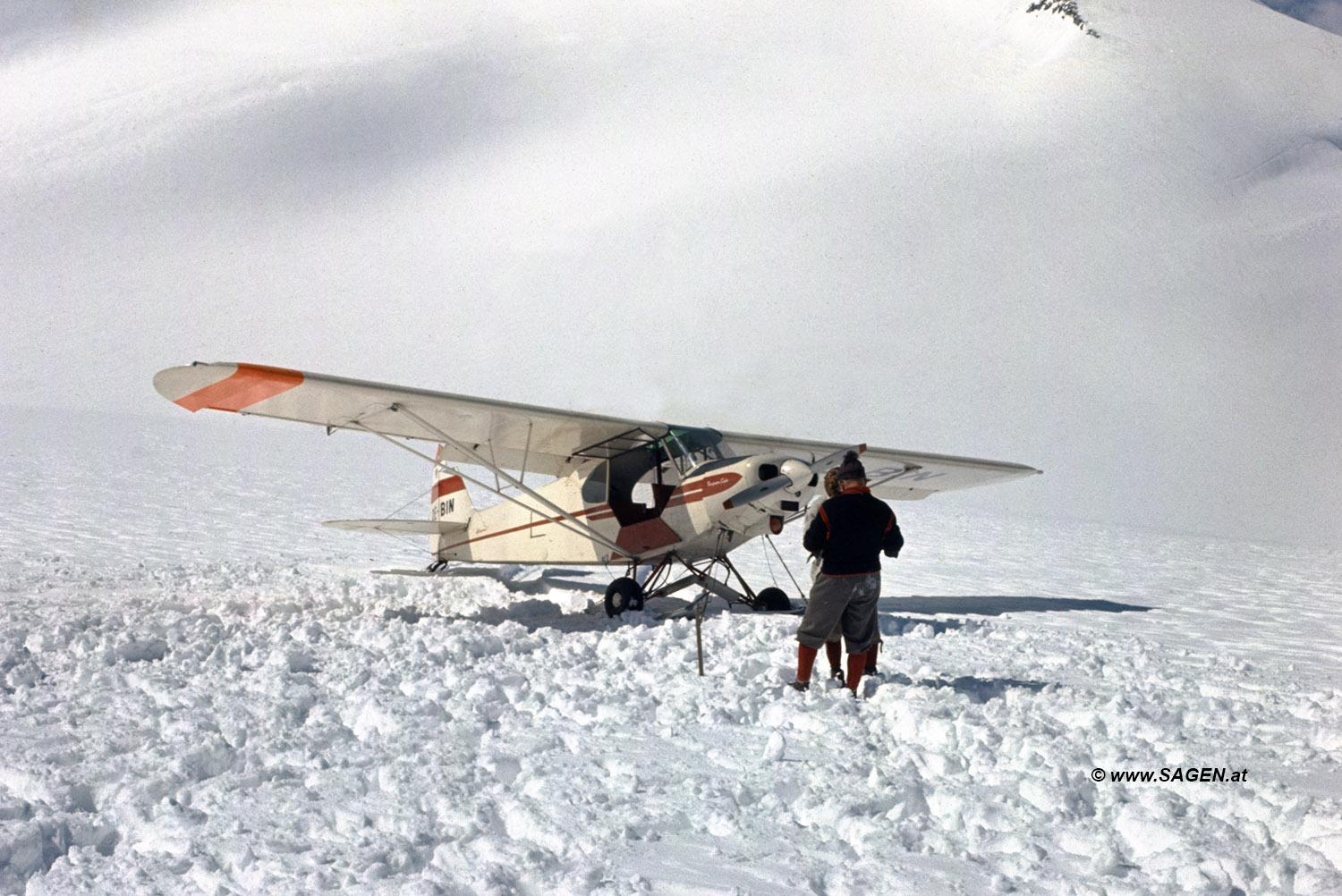 Gletscherflieger und Rettungsflug, Piper PA 18 Supercub