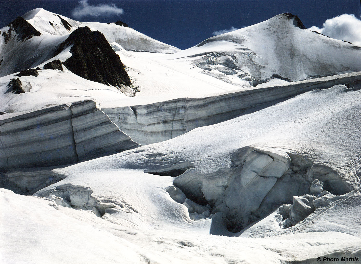 Gletscherspalten am Südgipfel der Wildspitze