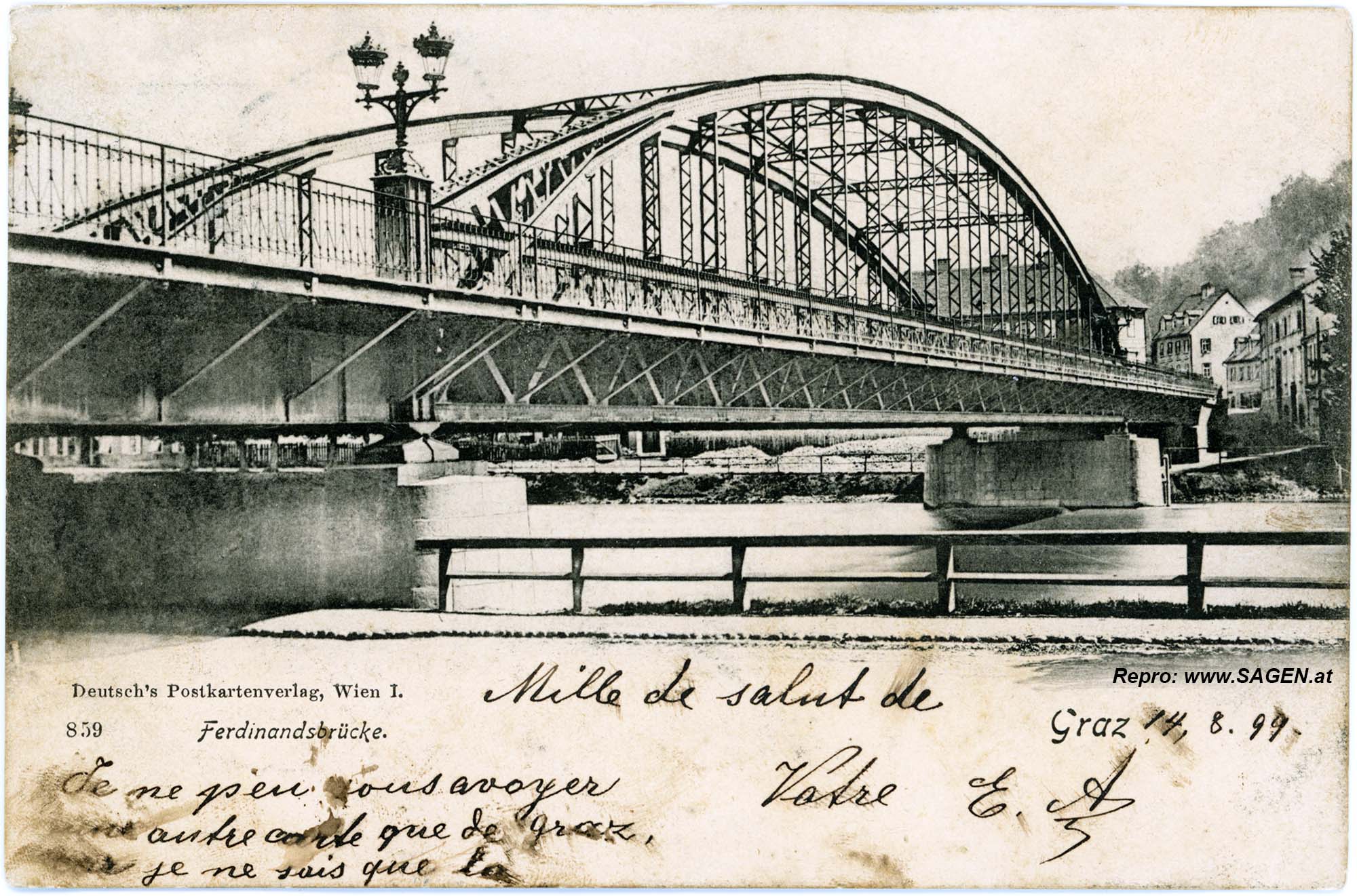 Graz Ferdinandsbrücke um 1899