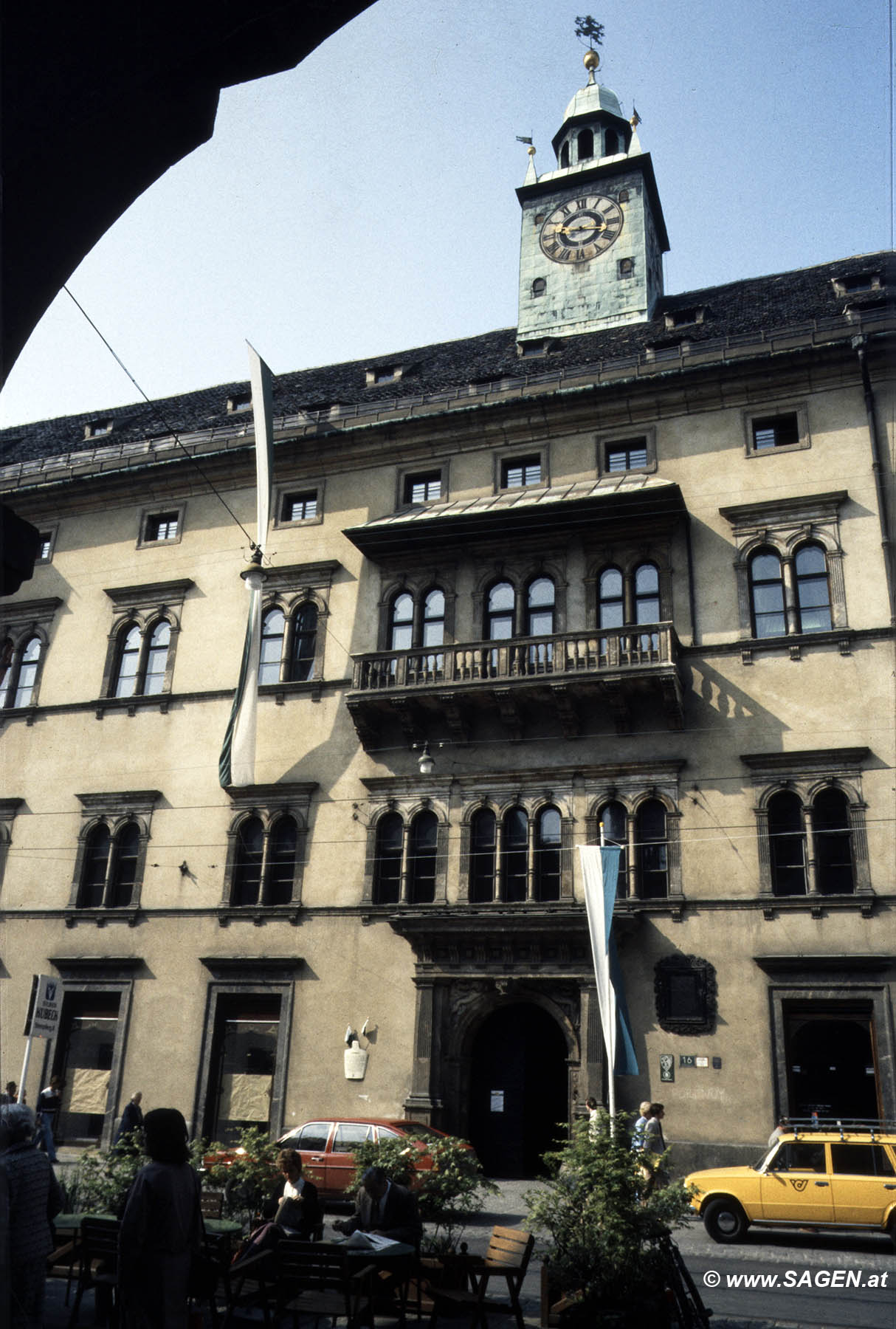 Graz, Landhaus, Blick von der Herrengasse, 1983